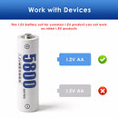 Delipow AA Battery Head Types Flat Top and Button Top