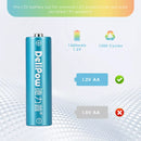 Delipow AA 1300mAh Button Top Rechargeable Battery – 6 Pack