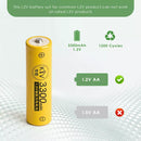 Delipow AA 3300mAh Button Top Rechargeable Battery