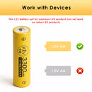 Delipow AA Button Top Rechargeable Battery – Positive Terminal Close‑Up