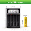 Delipow AA Battery and 4‑Bay Charger Size Comparison
