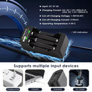 Delipow 2-Bay AA AAA Charger USB Charging 500mA Current LED Indicators