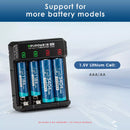 Delipow Smart Charger Compatible with 1.5V Lithium and 1.2V NiMH AA/AAA Batteries