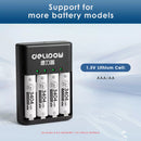 Delipow AA/AAA Battery Charger Compatible with 1.5V Lithium and 1.2V NiMH Rechargeable Batteries