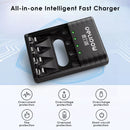 Delipow AA Lithium Charger Safety Protections - Overcharge, Overcurrent, Short Circuit, Reverse Polarity