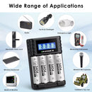 Delipow AA Lithium Batteries and Charger Powering Household Electronics and Toys