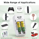 Delipow AAA NiMH Battery Dimension Diagram 10.5mm x 44.5mm
