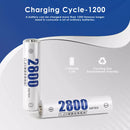Delipow AAA Battery 1100mAh Capacity and Recharge Cycles Chart