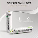 Delipow AAA 1100mAh NiMH Battery Cycle Life Chart 1200 Cycles Capacity Retention