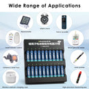 Delipow 20 Bay Universal Charger and 20 Pack AAA Lithium Batteries Powering Large‑Scale Solar Garden Light Installation