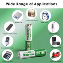 Delipow AAA 300mAh Batteries Powering TV Remote Control and Wall Clock