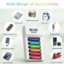 Delipow 6 Bay Charger and AAA Batteries Powering Cordless Phones and Remotes