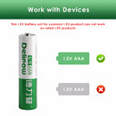 Delipow AAA NiMH LSD Battery Button Top Positive Terminal Close-up 700mAh