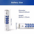 Delipow AAA Battery Dimensions Size Chart