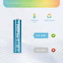 Delipow AAA 1000mAh Low Self Discharge Button Top Rechargeable Battery