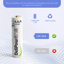 Delipow AAA Button Top Rechargeable Battery 1100mAh