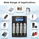 Delipow AAA Batteries and LCD Charger Powering Solar Lights