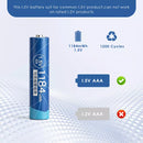 Delipow AAA Lithium Button Top Rechargeable Battery – 1184mWh 1.5V 1200 Cycles Positive Terminal Close-Up