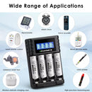 Delipow AAA Lithium Batteries and Charger Powering TV Remote and Universal Remote Controls