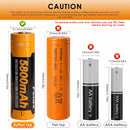 Fenix 21700 5800mAh Button Top Positive Terminal Close-up