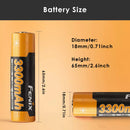 Fenix 3300mAh 18650 Battery Dimension Diagram