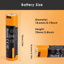 Fenix 3500mAh Micro-USB 18650 Battery Dimension Diagram