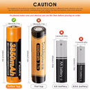 Fenix 3850mAh 18650 Battery Button Top Close-up