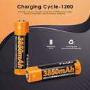 Fenix 3850mAh 18650 Battery Cycle Life Chart