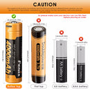 Fenix 4000mAh Type-C 18650 Battery Button Top Close-up