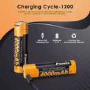 Fenix 4000mAh Type-C 18650 Battery Cycle Life Chart