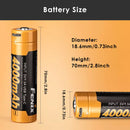 Fenix 4000mAh Type-C 18650 Battery Dimension Diagram