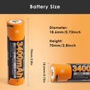 Fenix ARB-L18-3400U-USB 18650 Battery Dimension Diagram