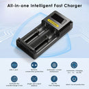 Nitecore Ci2 Charger Connected to USB-C Power Adapter