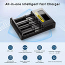 Nitecore Ci4 Charger Connected to QC 3.0 Power Adapter