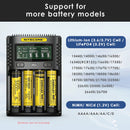 Nitecore UMS4 Charger Compatibility Chart Battery Sizes