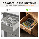 18650 batteries placed individually in protective slots – no metal contact between cells