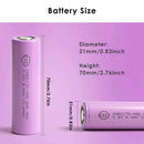 BAK 21700 battery next to a 18650 battery – size comparison