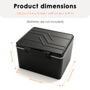 AA and AAA alkaline batteries in the storage box with tester – ready for use