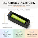 Battery organizer case closed – compact box with latch and carry handle