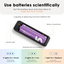 Battery organizer case closed – compact box with latch and carry handle