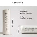 Two Molicel P45B batteries inserted in a series mech vape mod