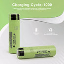 Panasonic NCR18650PF 10A 2900mAh battery cycle life and capacity retention chart