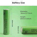 Sony VTC4 18650 battery dimensions diagram flat top