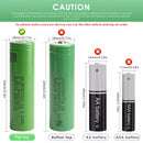 Sony VTC4 flat top battery terminal close up unprotected design