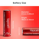 Vapcell F45 21700 battery pack used to power a heated vest or jacket battery bank.