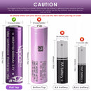 Vapcell F50 21700 battery compared side-by-side with Vapcell F56 and F58 models.
