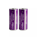 Vapcell P54 26650 5400mAh 20A protected button top high-drain rechargeable battery 2-pack.