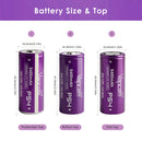 Vapcell P54 26650 protected battery measured at approximately 70.5mm length with digital caliper.