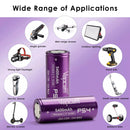 Vapcell P54 26650 battery inserted into a large high-lumen searchlight or diving light.