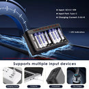 XTAR 8-Bay AA Charger USB-C Input Charging Current LCD